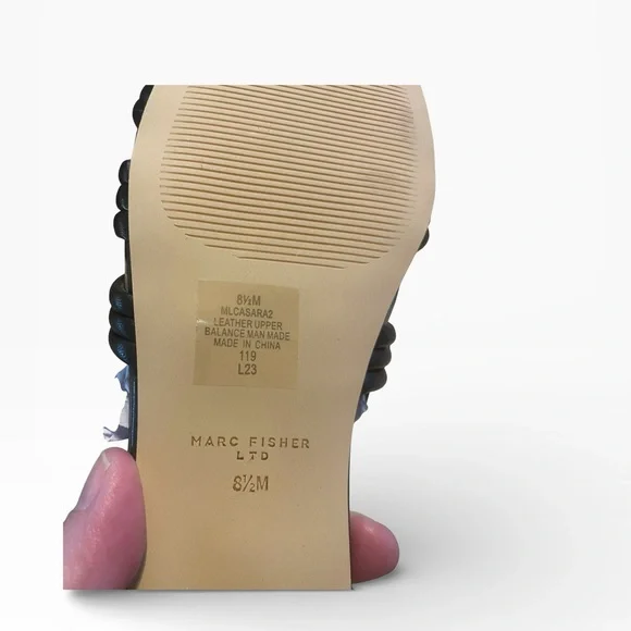 Marc Fisher ML CASARA 2 Slide Sandals, Leather, Size 8.5, NIB - Picture 6 of 6